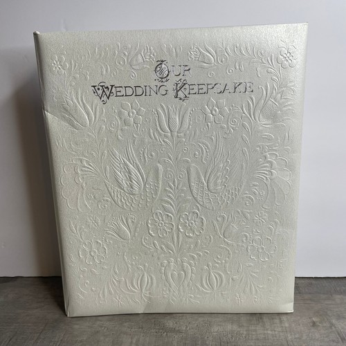Vintage Hallmark Embossed Ivory Doves Album OUR WEDDING KEEPSAKE 11 x 9 - Picture 9 of 9
