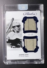 2018 Panini Flawless Addie Joss Dual Game Used Memorabilia Jersey #15/15 blue