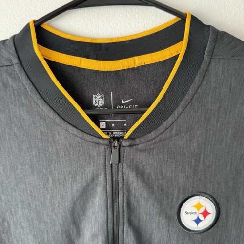 Pittsburgh Steelers Nike Black Sideline Coaches 1/2 Zip Pullover Jacket - Sz: M - Picture 5 of 10