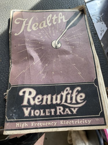 1922 RENULIFE Violet Ray Medical Quack Machine Electrode Tesla model R ...