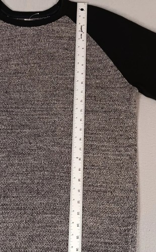GAP Mens Sz. Large Grey & Black Sweater Long Sleeve - Picture 6 of 18