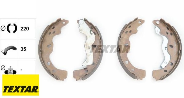 Textar 91067500 Bremsbackensatz 4 Bremsbacken Trommelbremse-image
