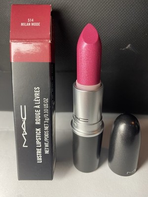 MAC Lustre Lipstick #514 MILAN MODE Full size 0.10 oz NWOB A78