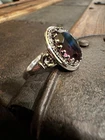 Vintage Danecraft Sterling Silver Purple Amethyst Ring • Adjustable