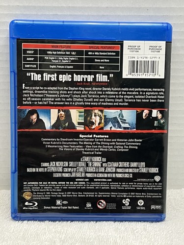 Stanley Kubrick Blu-Ray Lot/2 The Shining 1975/2001: A Space Odyssey 1966 - Bild 4 von 6