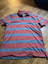 THE NORTH FACE Stripe Polo Shirt Men's Stretch Medium Short Sleeve Pocket