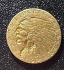 1914D US INDIAN GOLD $2.50 Quarter Eagle! Very Fine! Old US Coin!