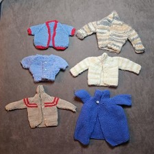 Barbie Doll Clothes Vintage Lot of 6 Homemade Crocheted Jackets  Sweaters