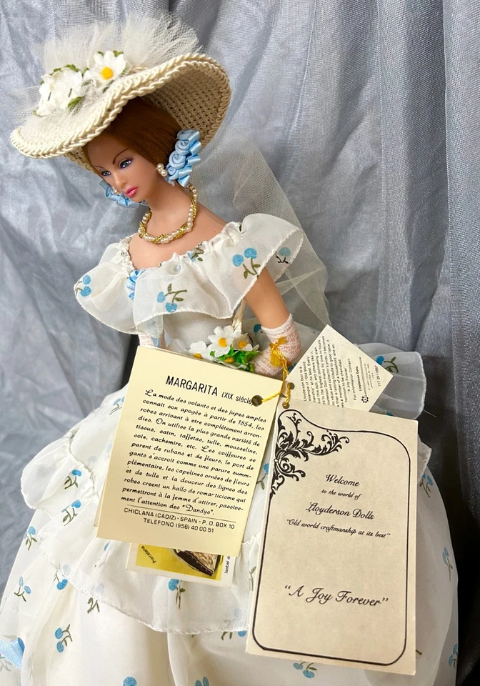 Seleccion Marin Chiclana Espana Doll MARGARITA (XIX Siecle) On Wood Base (NEW) - Image 2 of 2