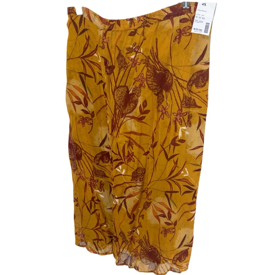 Falda Maggie Barnes Para Mujer 4X Floral Larga MIDI Acampanada Elástica Elastizada Nueva Con Etiquetas Foto 2 de 4