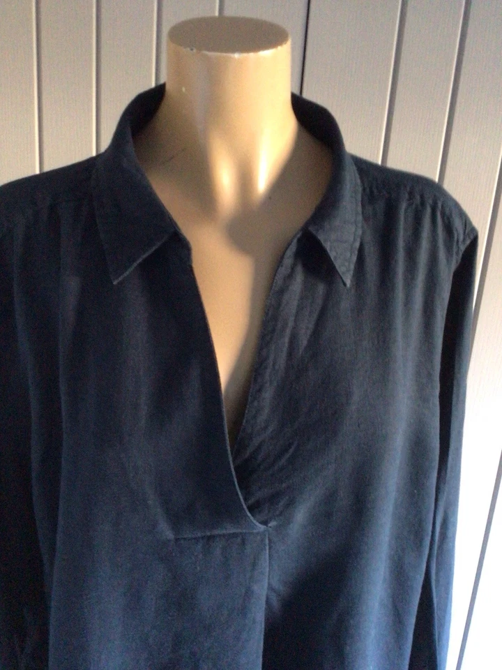 "Vestido de lino Fat Face para damas Reino Unido 20 cuello en V manga 3/4 bolsillos 38"" de largo" Foto 2 de 4