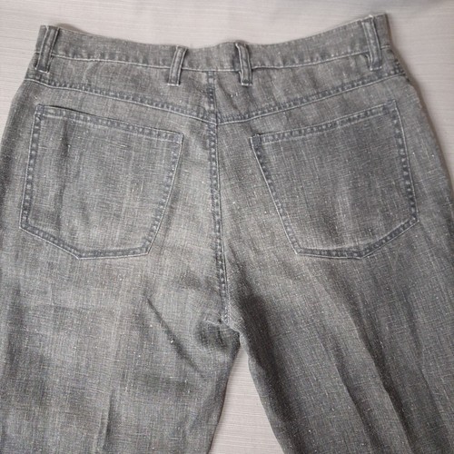 Axis Mens Gray 100% Linen Pants Straight Leg Size 33 - Picture 8 of 9