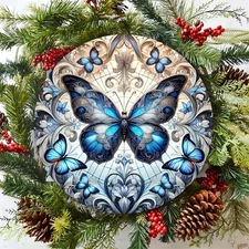 Decor#Dream Blue Butterfly Waterproof Aluminum Decorative Plate