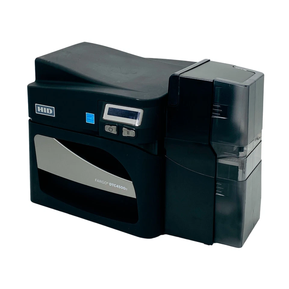 TESTED HID Fargo DTC4500e Single Sided Color ID Card Badge Printer LAN USB - Image 2 of 4