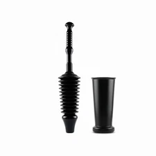 1.6 Gallon Low Flush Toilet with Funnel Nose, Black