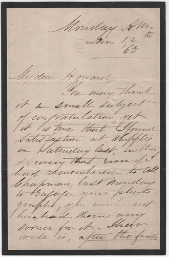 1863, Charles Dwight, P.O.W,  Mother letters to Howard Dwight, KIA Port Hudson