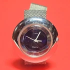 VINTAGE MCM TIMEX ELECTRIC COBALT FACE WATCH WITH STAINLESS STEEL MESH BAND