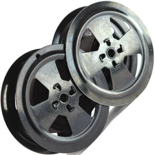 Smith Corona Typewriter Twin Metal Spools with New Black Ribbon For Portables