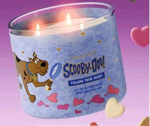 Goose Creek Scooby-Doo FOLLOW YOUR HEART Limited Edition 3-Docht Kerze NEU - Bild 4 von 5
