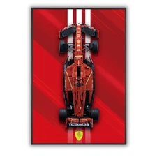 Acrylic Top-Speed Wall Mount Display for LEGO® Technic™ Ferrari F1 42207