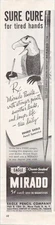 Eagle Mirado Pencil 1946 Vintage Print Ad Tired Hands Remedy