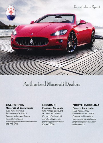 2012 Maserati GranCabrio Sport - red -  Classic Vintage Advertisement Ad D08