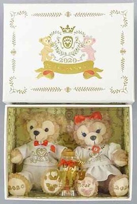 Disney Sea Limited Duffy & Shellie May Plush Doll Happy New Year 2020 11cm each