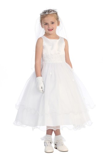 Flower girls dresses Beaded baptism Bridesmaid Prom Wedding Dresses Church Dress - Picture 12 of 14