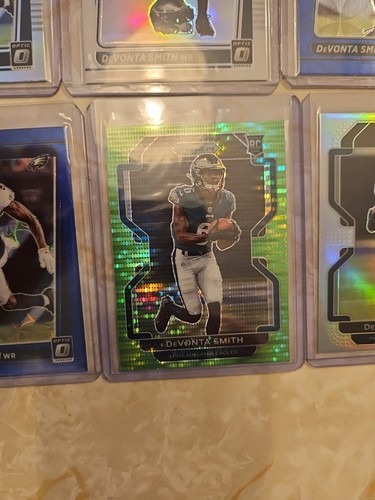 Devonta smith 8 Card Rookie Lot Prizm Optic Holo Silver Color Match Gem Refracto - Picture 5 of 7