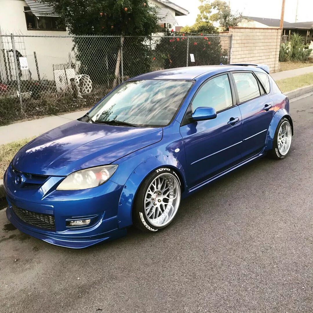 Mazda 3 Fender Flares CONCAVE Mazdaspeed3 MPS Wide Body Wheel Crches 70mm 4pcs