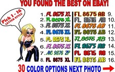Custom Boat Jet Ski 2 color Registration Numb...