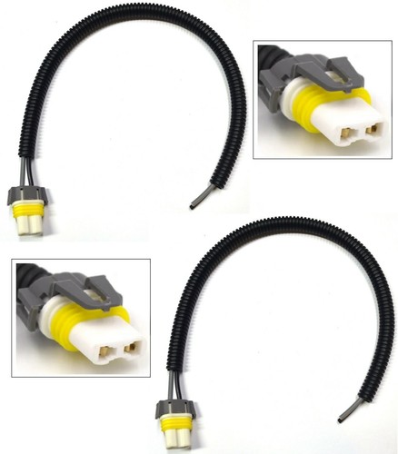 Extension Wire Pigtail Female Ceramic H10 9145 Fog Light Harness Bulb Wiring Fit - Picture 1 of 4