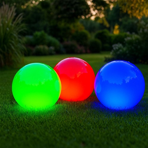 Kugelleuchte Außenlampe Gartenlampe G4 Leuchtkugel Schwimmleuchte Dekolampe 3x - Bild 3 von 9