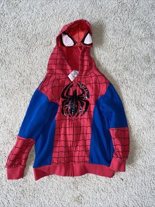 Marvel Spiderman jóvenes niños chicos tamaño 7 Con Capucha Sudadera  cremallera Halloween | eBay