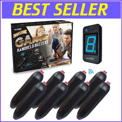 Handheld Wireless Game Buzzer with LED Display - Perfect for Jeopardy & Trivia