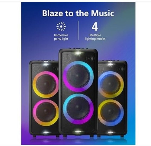 Neu Philips X5206 Bluetooth Party Lautsprecher leistungsstarke Basis lange Spielzeit Outdoor - Bild 5 von 7