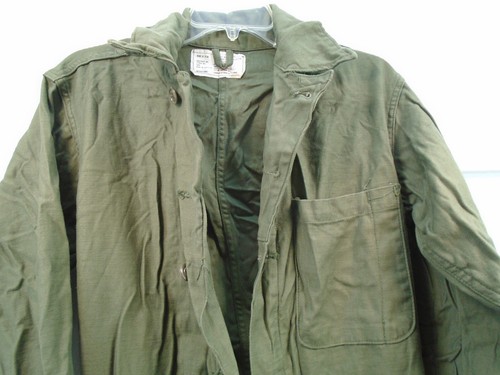 Mono de satén 100 % algodón verde OD del ejército militar de Estados Unidos talla pequeña 1980 nuevo 111-Q - Imagen 11 de 11