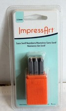 IMPRESSART "SANS SERIF" 1.5MM NUMBERS METAL STAMP SET - BRAND NEW