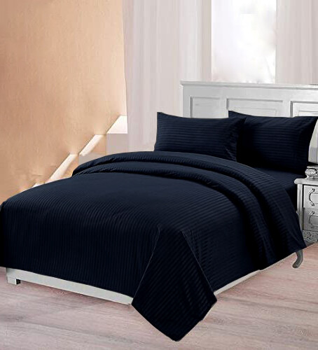Duvet Cover & Pillow Case 100% Egyptian Cotton Stripe 400TC Bedding Set All Size - Picture 15 of 44