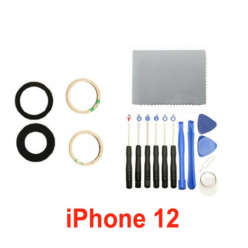 Repuesto de lentes de vidrio para cámara trasera iPhone 12/12 Mini/12 Pro/12 Pro Max + Herramientas - Imagen 5 de 6
