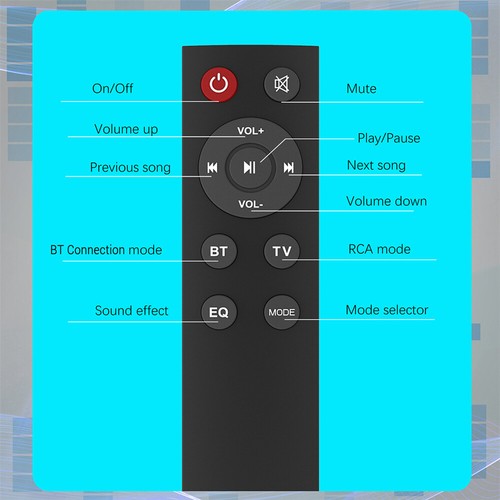 4 Speaker System Surround Sound Bar Wireless Subwoofer TV Home Theater w/ Remote - Picture 14 of 17