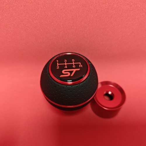 RED LEATHER 6SP SPORT SHIFT GEAR KNOB for FOCUS MK1 MK2 ST 225 2.5 TURBO FIESTA - Picture 2 of 6