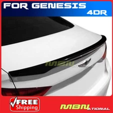Spoiler Wing For 15-18 Hyundai Genesis Sedan No Drill Primer ABS Rear Trunk