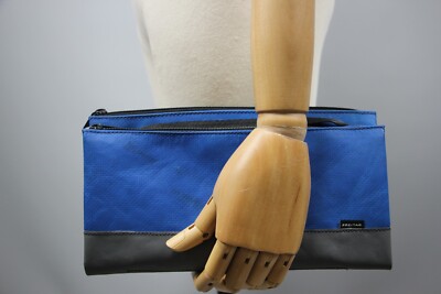 FREITAG F271 MASIKURA Blue/Gray Used Pvc Crossbody/Purse Clutch