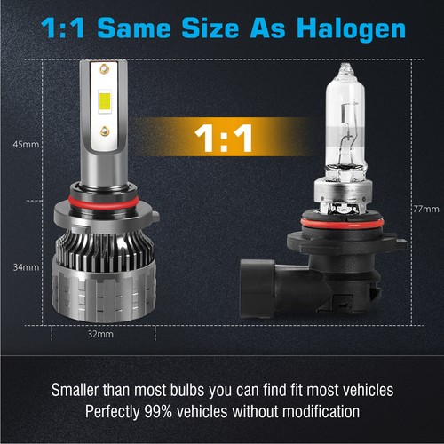 For GMC C1500 K1500 Sierra SLE 1990-1999 LED Headlight Bulb High & Low Beam L1QC - Imagen 8 de 8