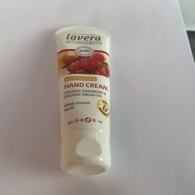 LAVERA ANTI AGEING HAND CREAM ORGANIC CRANBERRY & ARGAN OIL 75ML - EXP: 03/2023
