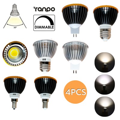 4X 10W Dimmable Led Spotlight Bulb Mr16 110V 220V 24V Spot Lights E14 Colourful