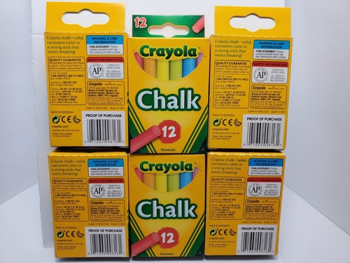 Crayola Drawing Chalk Assorted Colored 12 Sticks Per Box (6 Pack) - Picture 4 of 6