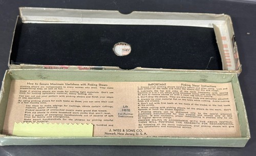 lot of 2 VTG Pinking Shears Kleencut 14-A, Wiss Model C With Boxes, USA Sharp - Picture 10 of 10