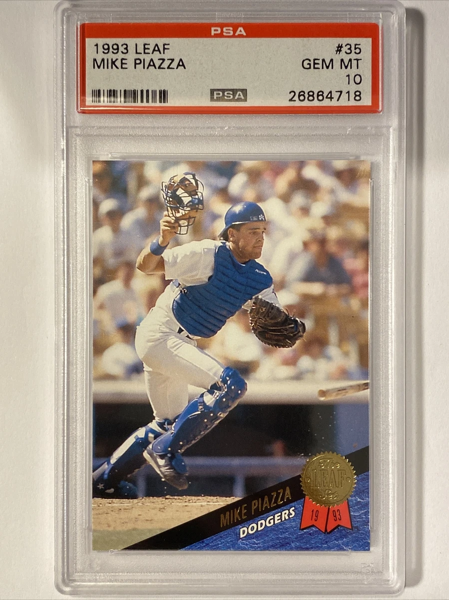 1993 Leaf Mike Piazza RC #35 PSA GEM MINT 10 ?RARE PRISTINE HOF 